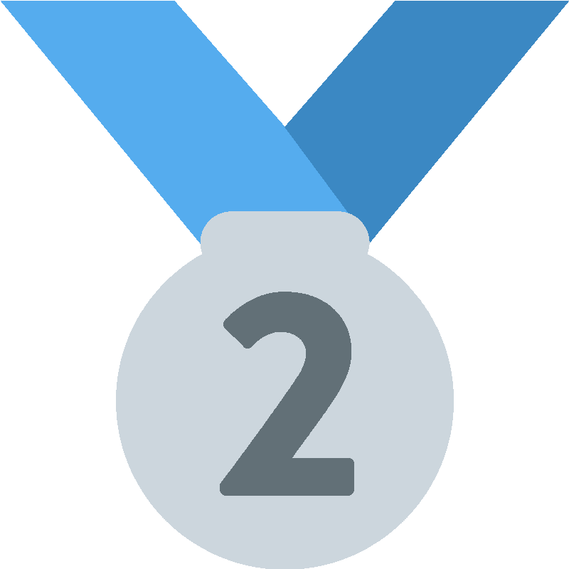 Sticker 2nd Place Medal