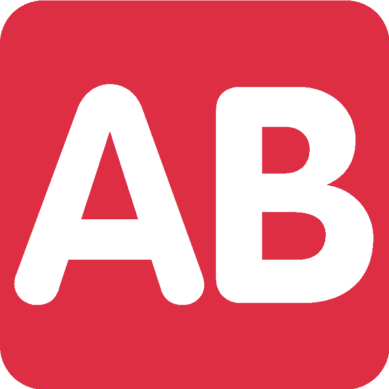 Sticker AB Button (blood Type)