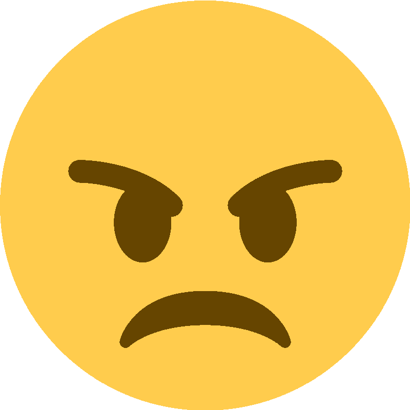 Sticker Angry Face