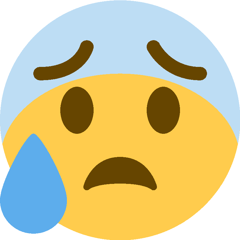 Sticker Anxious Face With Sweat