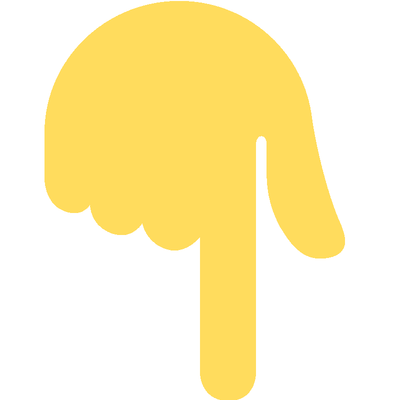 Sticker Backhand Index Pointing Down