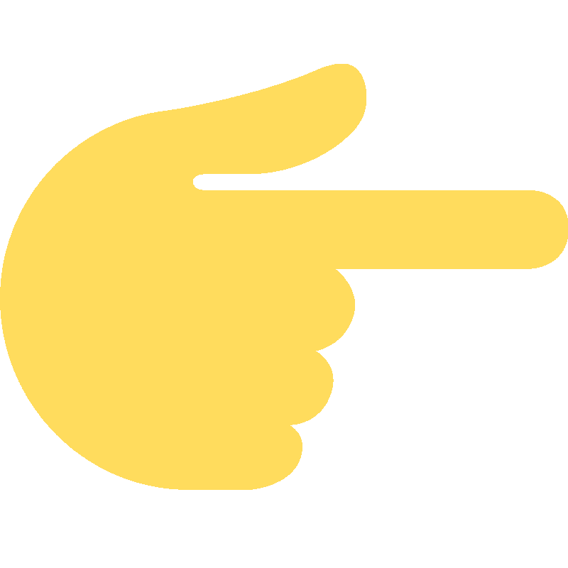 Sticker Backhand Index Pointing Right