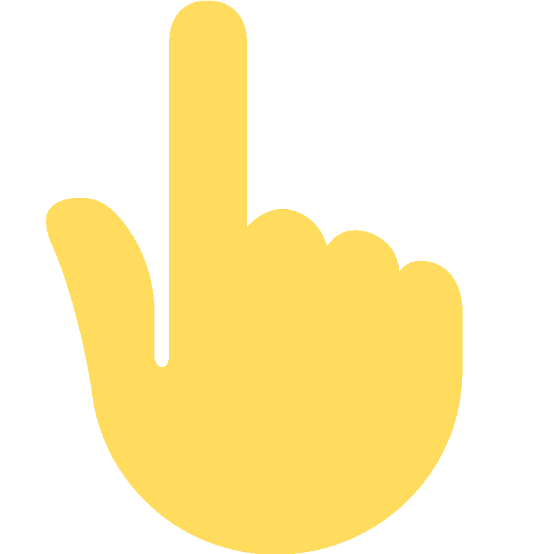 Sticker Backhand Index Pointing Up