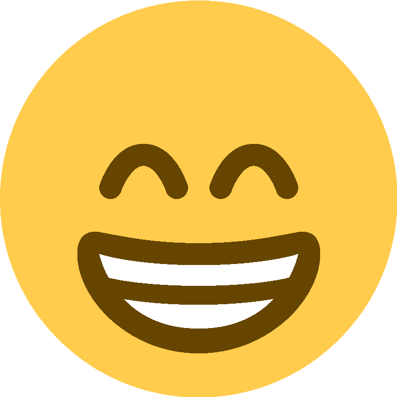 Sticker Beaming Face With Smiling Eyes