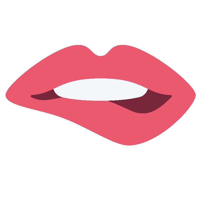 Sticker Biting Lip