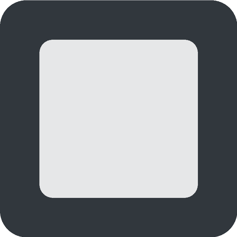 Sticker Black Square Button