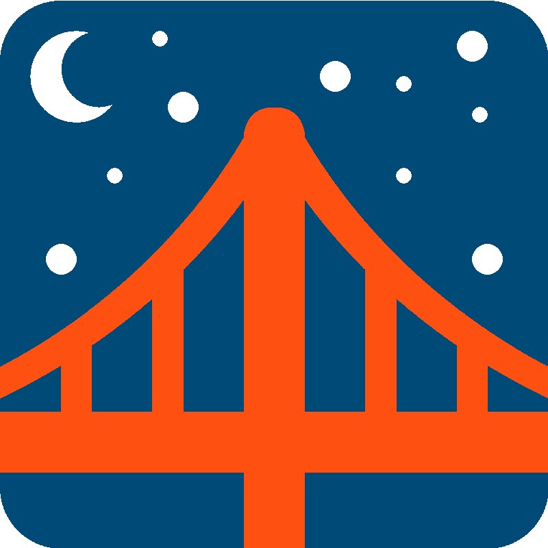Sticker Bridge At Night