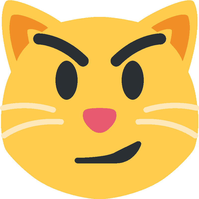 Sticker Cat With Wry Smile