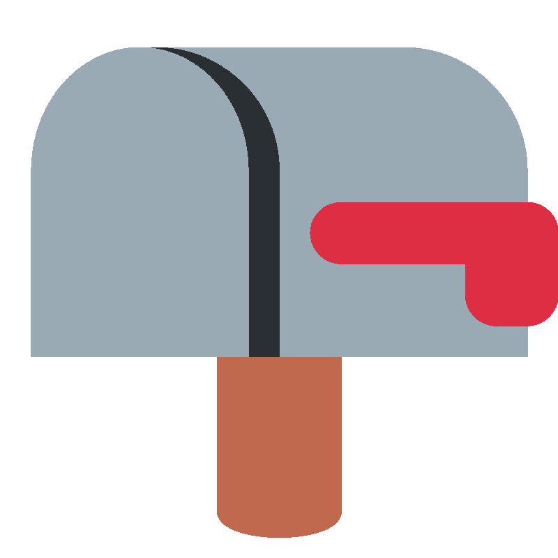 Sticker Closed Mailbox With Lowered Flag