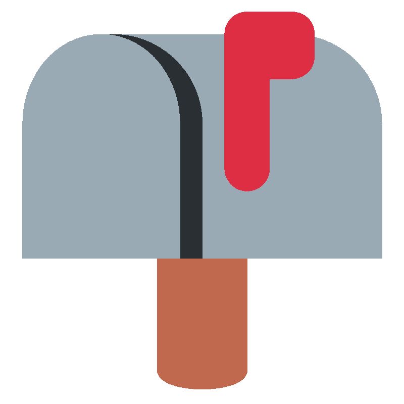 Sticker Closed Mailbox With Raised Flag