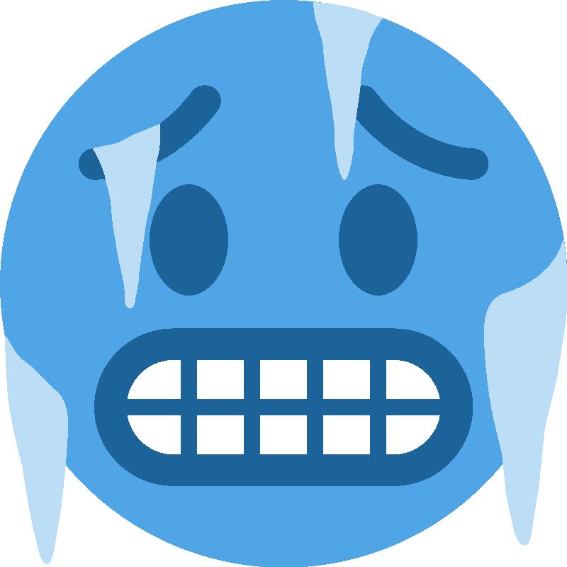 Sticker Cold Face