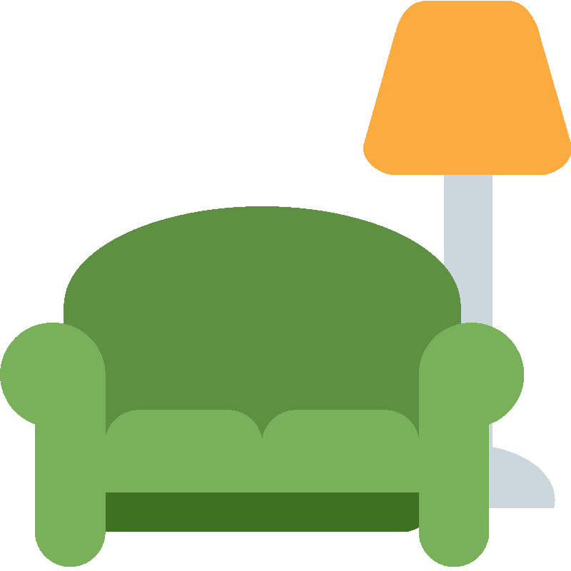 Sticker Couch And Lamp