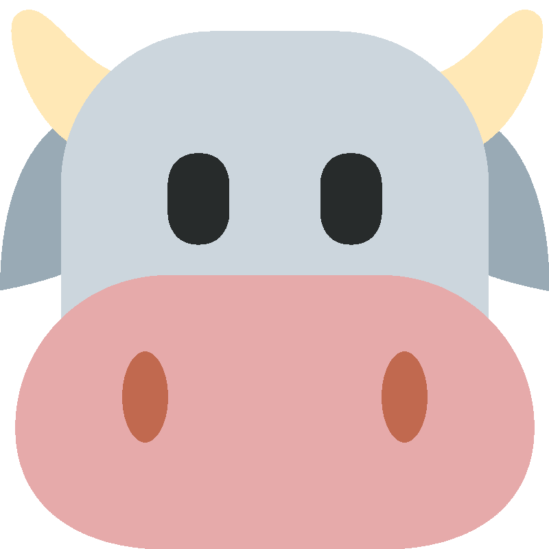 Sticker Cow Face