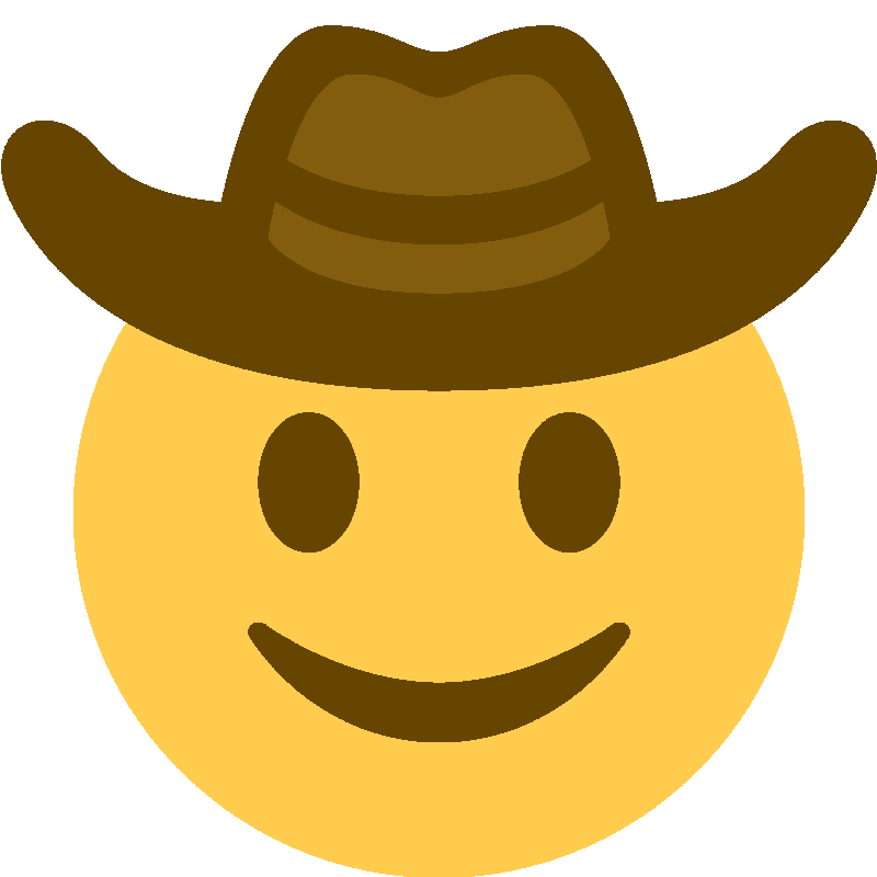 Sticker Cowboy Hat Face