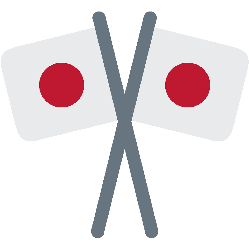 Sticker Crossed Flags