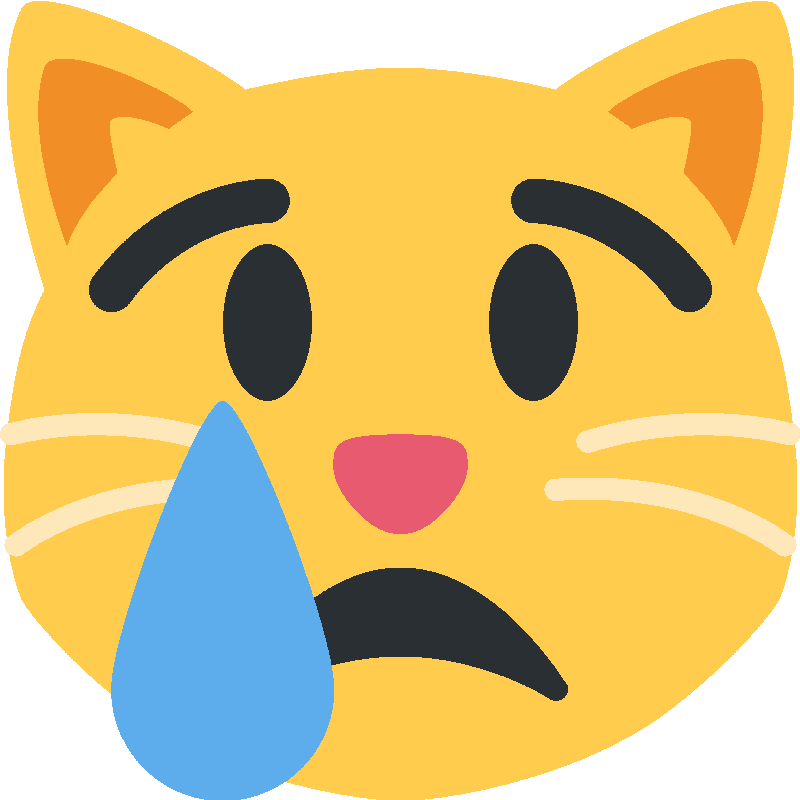 Sticker Crying Cat