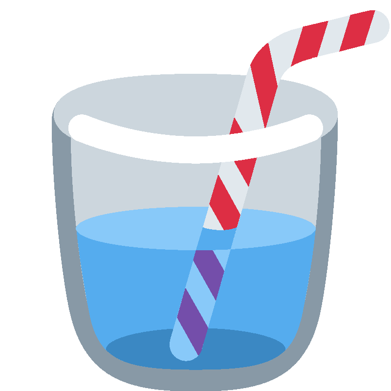 Sticker Cup With Straw
