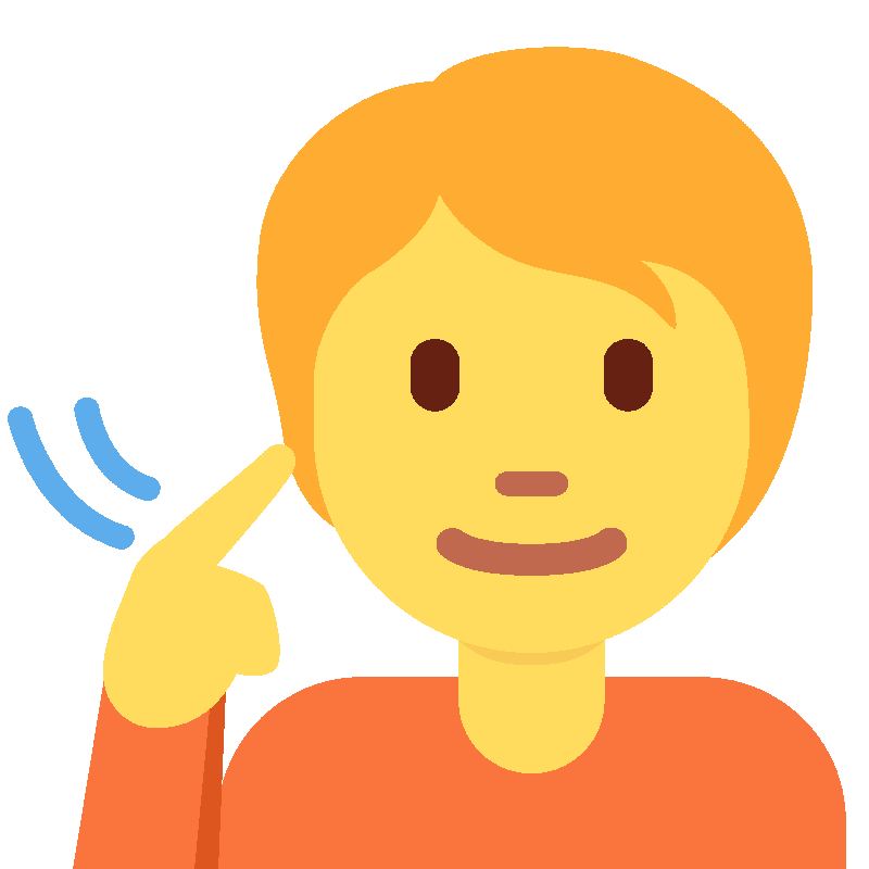 Sticker Deaf Person