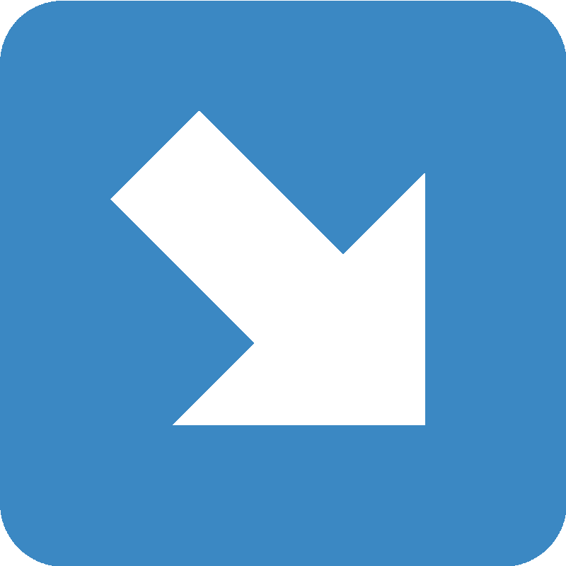Sticker Down-right Arrow