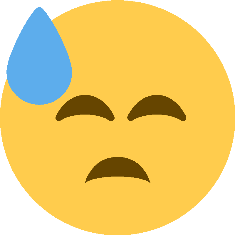 Sticker Downcast Face With Sweat