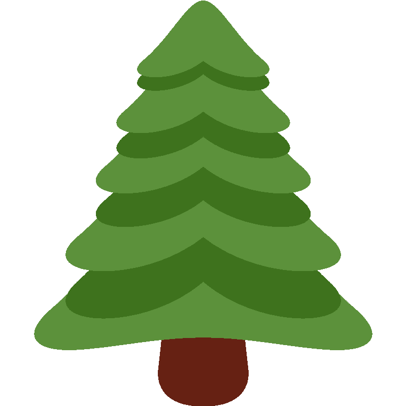 Sticker Evergreen Tree