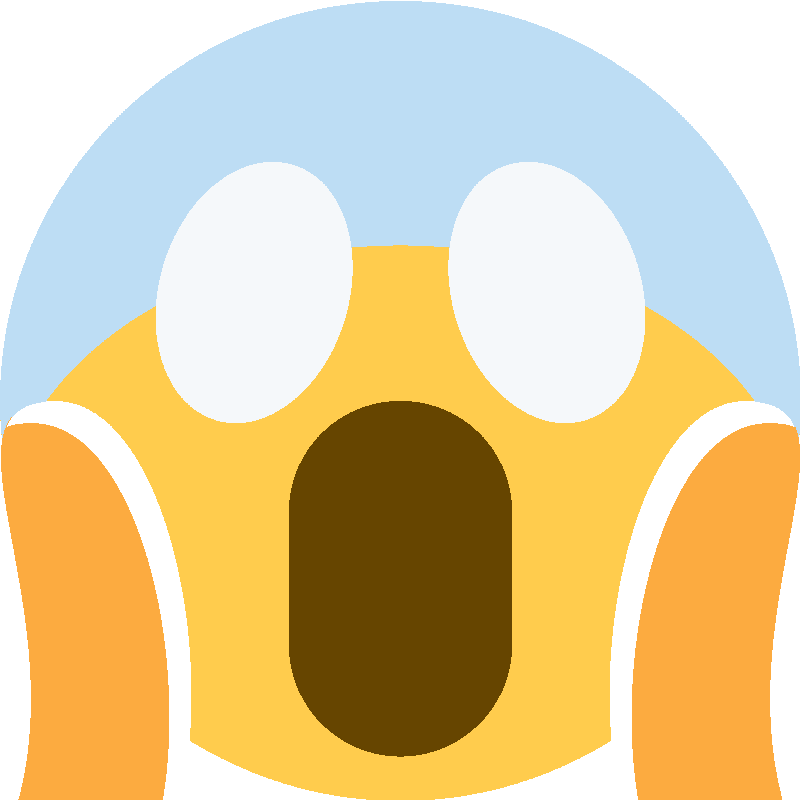 Sticker Face Screaming In Fear
