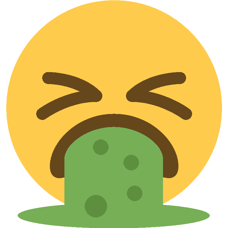 Sticker Face Vomiting