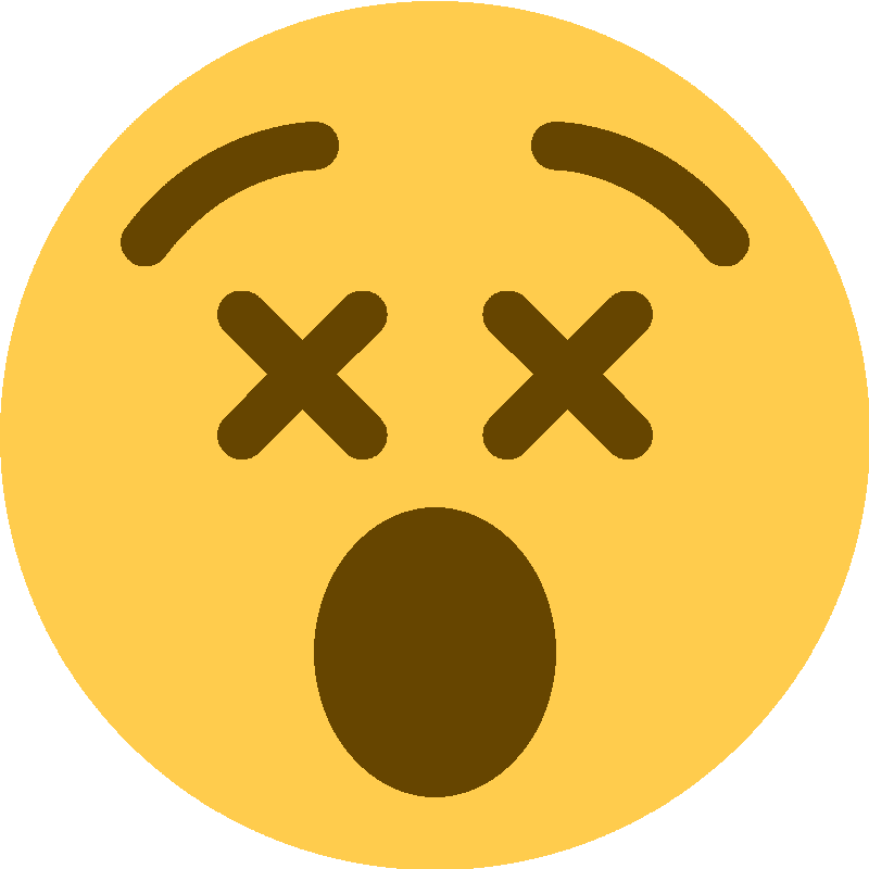 Sticker Face With Crossed-out Eyes