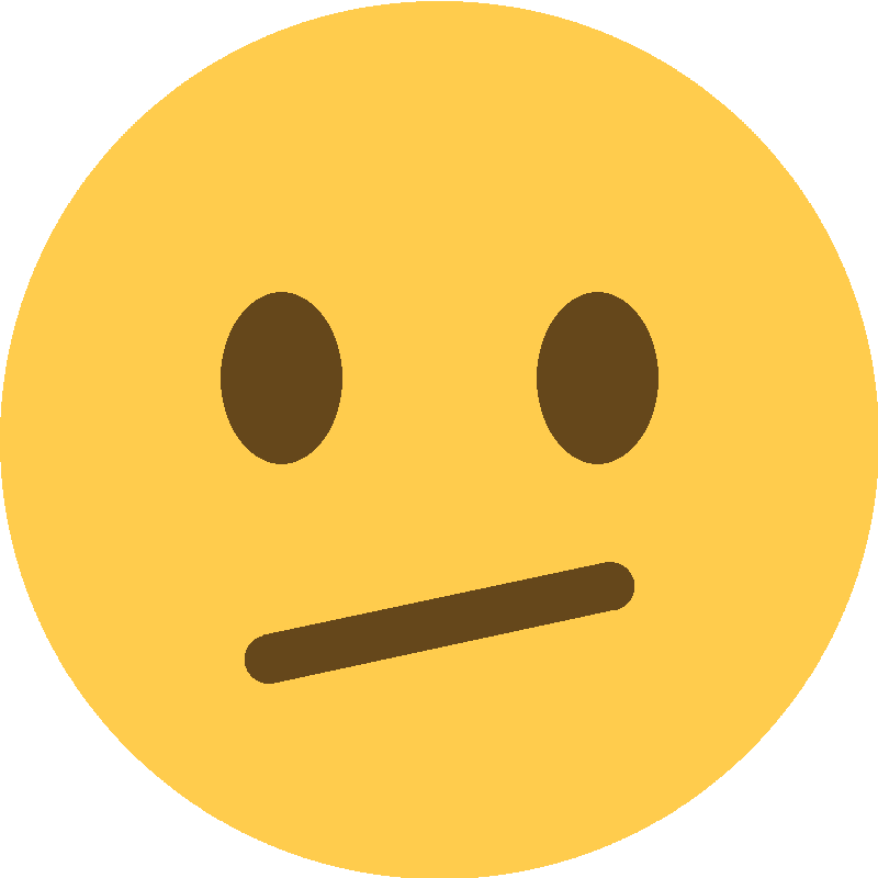 Sticker Face With Diagonal Mouth