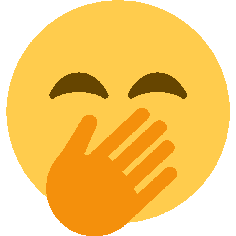 Sticker Face With Hand Over Mouth