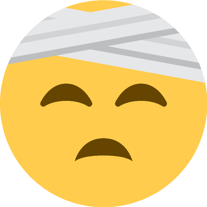 Sticker Face With Head-bandage