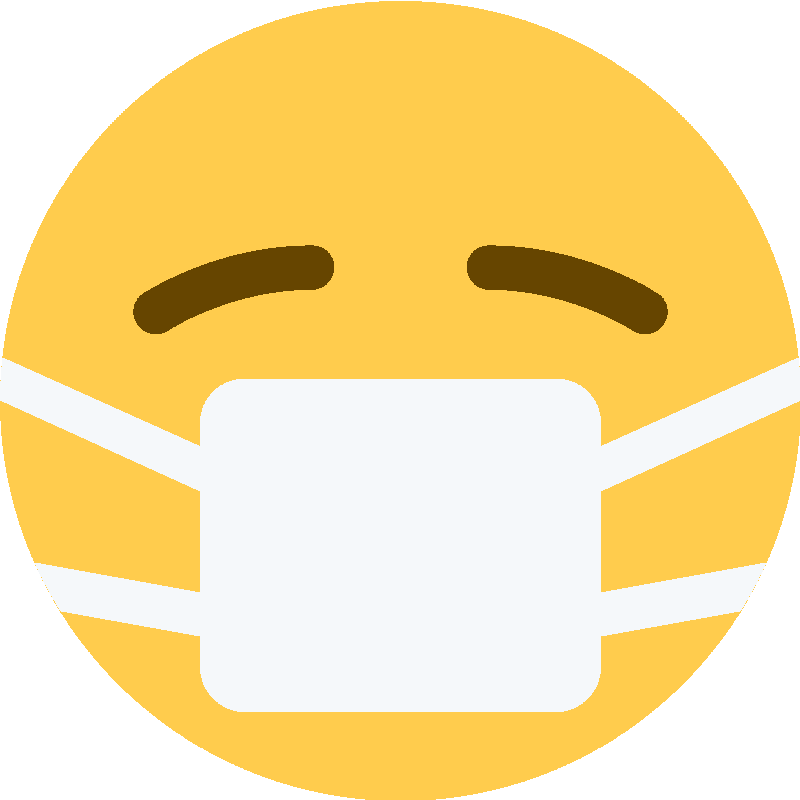Sticker Face With Medical Mask