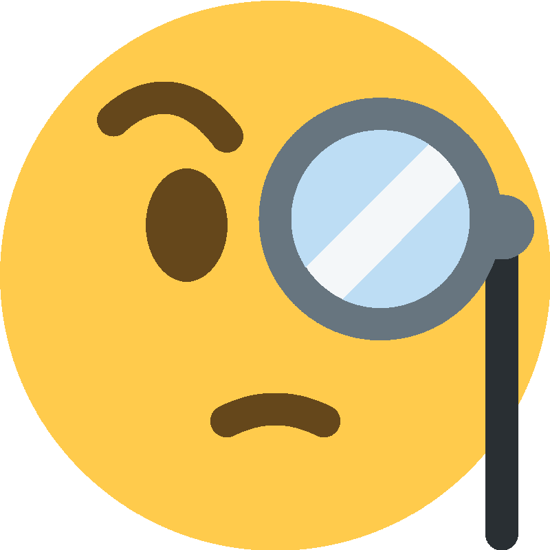Sticker Face With Monocle