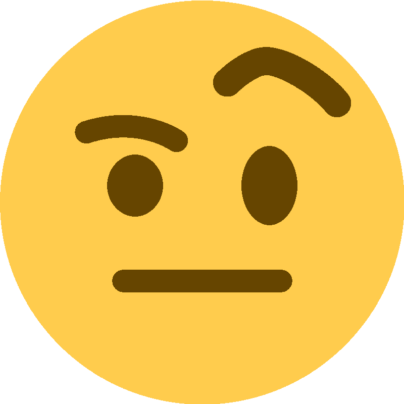 Sticker Face With Raised Eyebrow