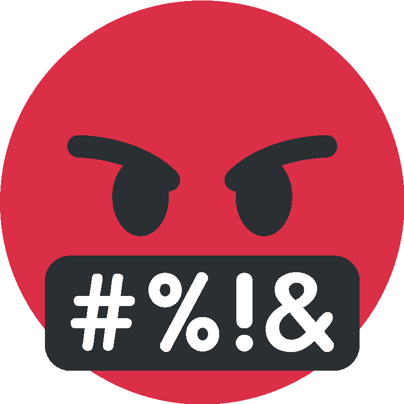 Sticker Face With Symbols On Mouth