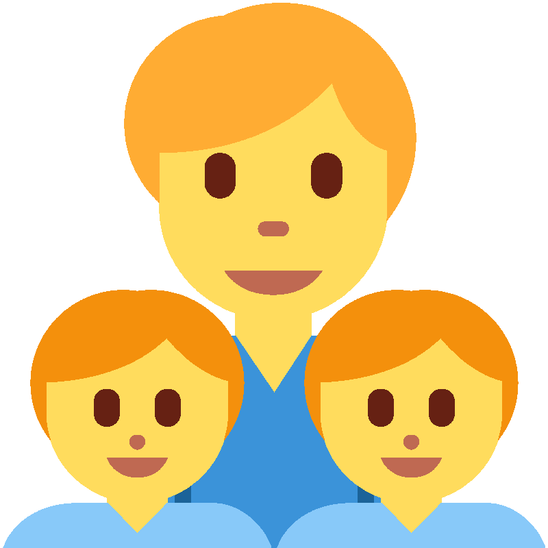 Sticker Family: Man, Boy, Boy