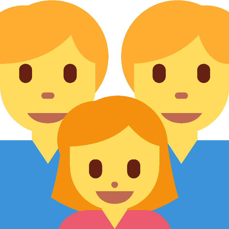 Sticker Family: Man, Man, Girl