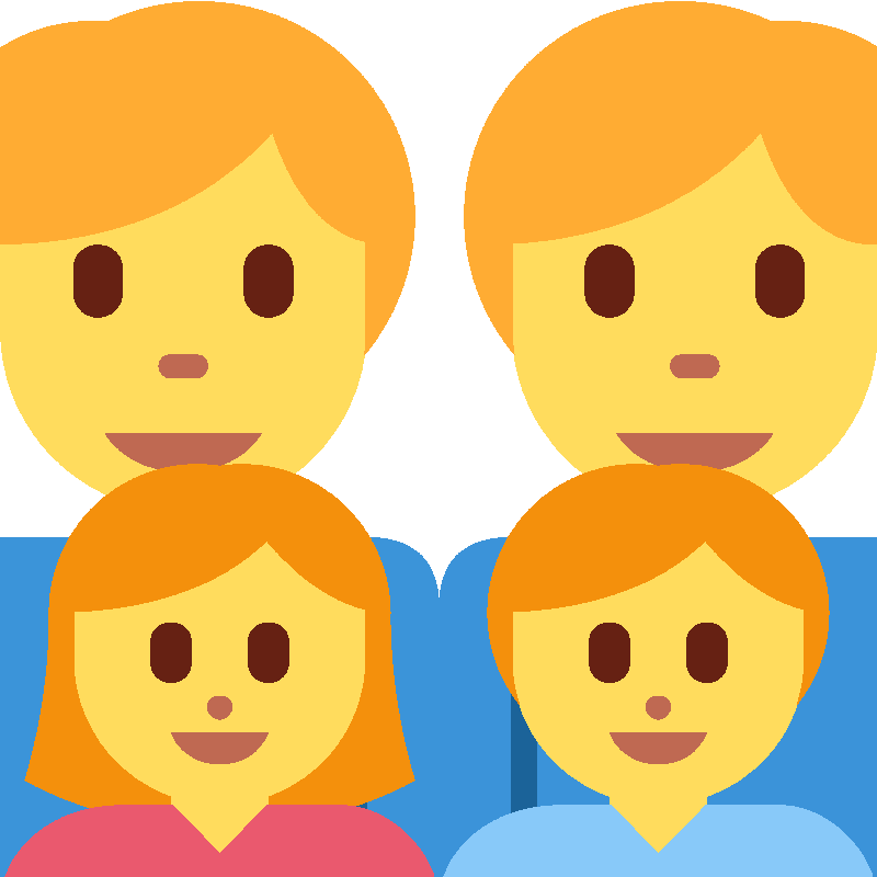 Sticker Family: Man, Man, Girl, Boy