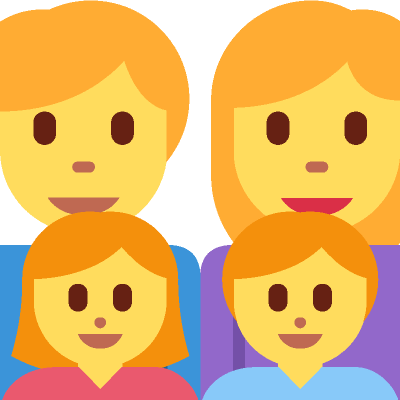 Sticker Family: Man, Woman, Girl, Boy