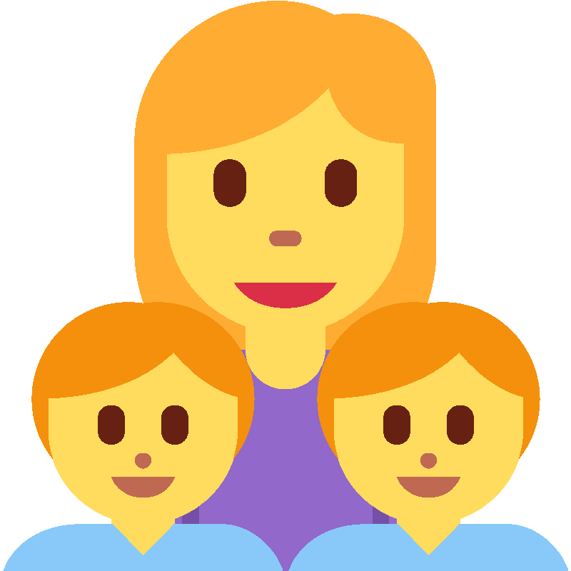 Sticker Family: Woman, Boy, Boy