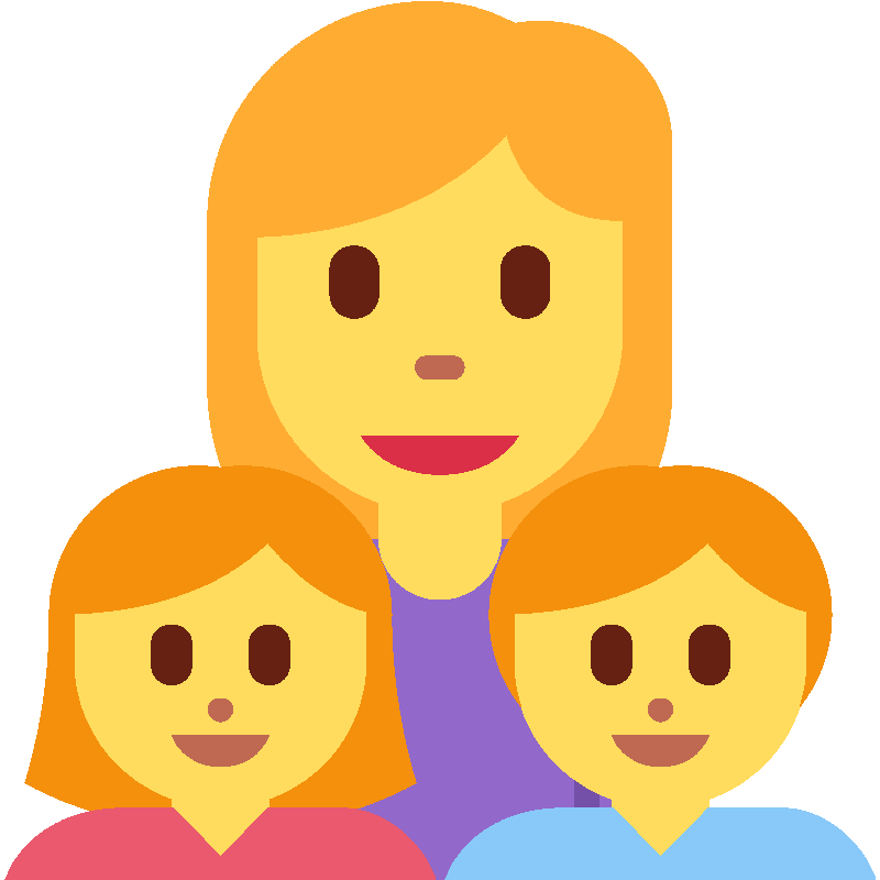 Sticker Family: Woman, Girl, Boy