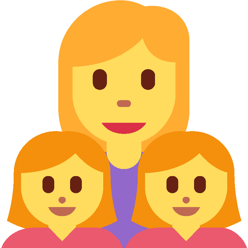 Sticker Family: Woman, Girl, Girl
