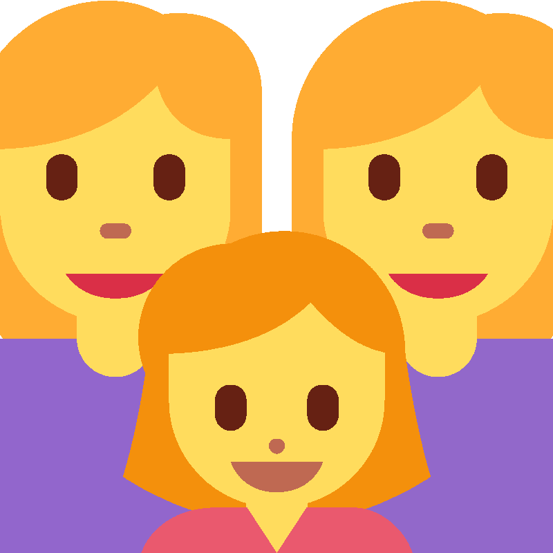 Sticker Family: Woman, Woman, Girl