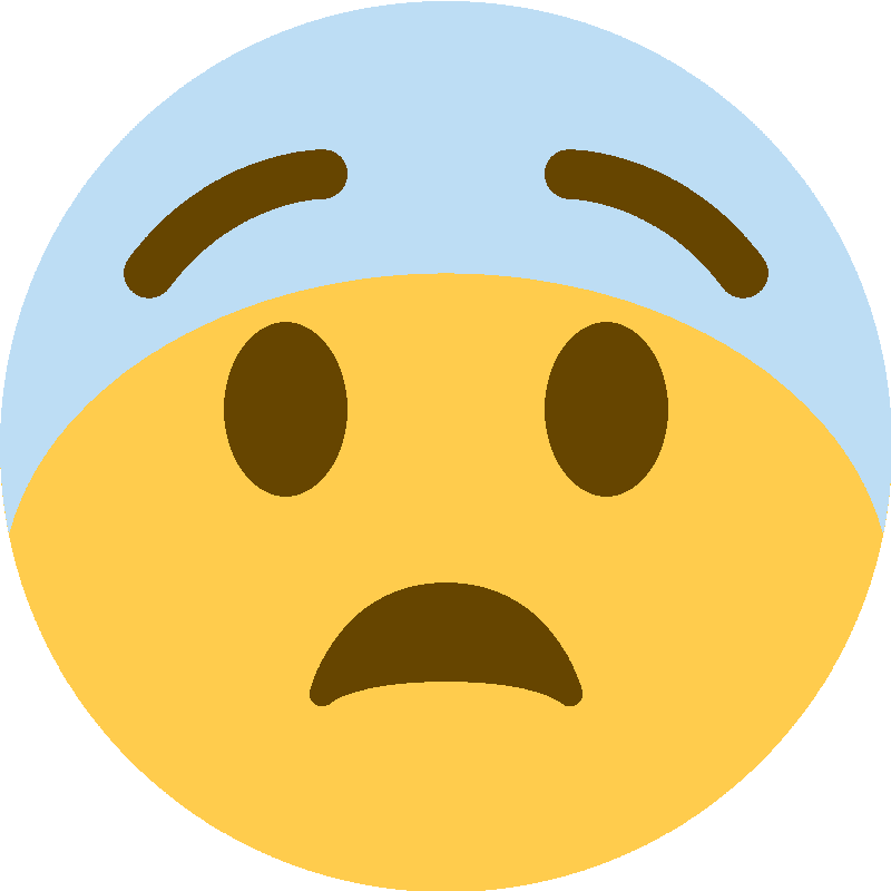 Sticker Fearful Face