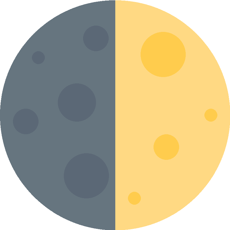 Sticker First Quarter Moon