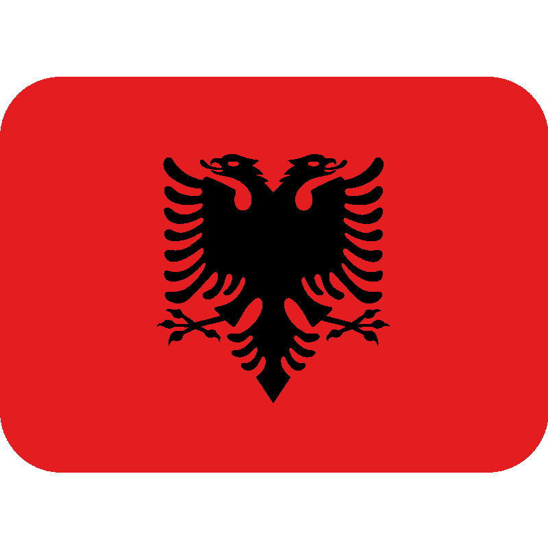 Sticker Flag: Albania