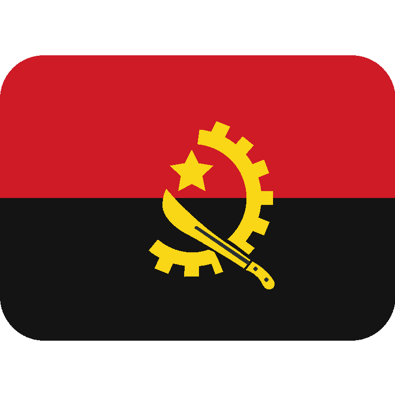 Sticker Flag: Angola
