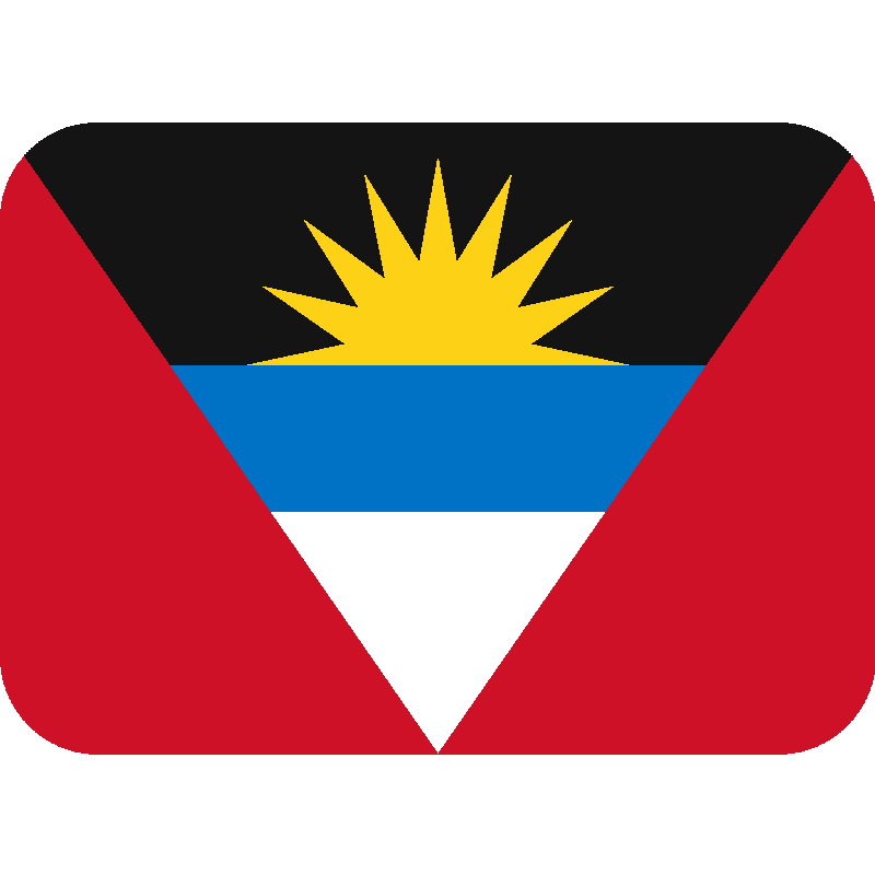 Sticker Flag: Antigua & Barbuda