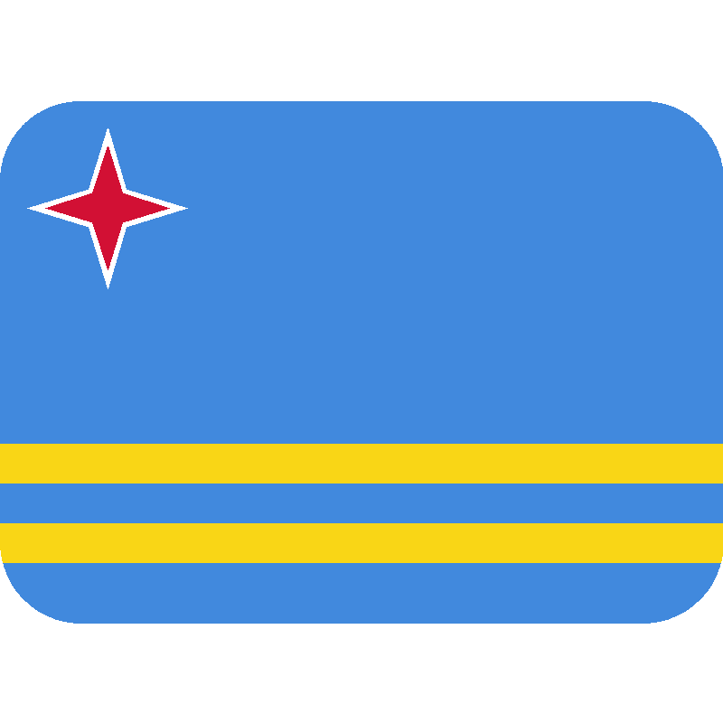 Sticker Flag: Aruba
