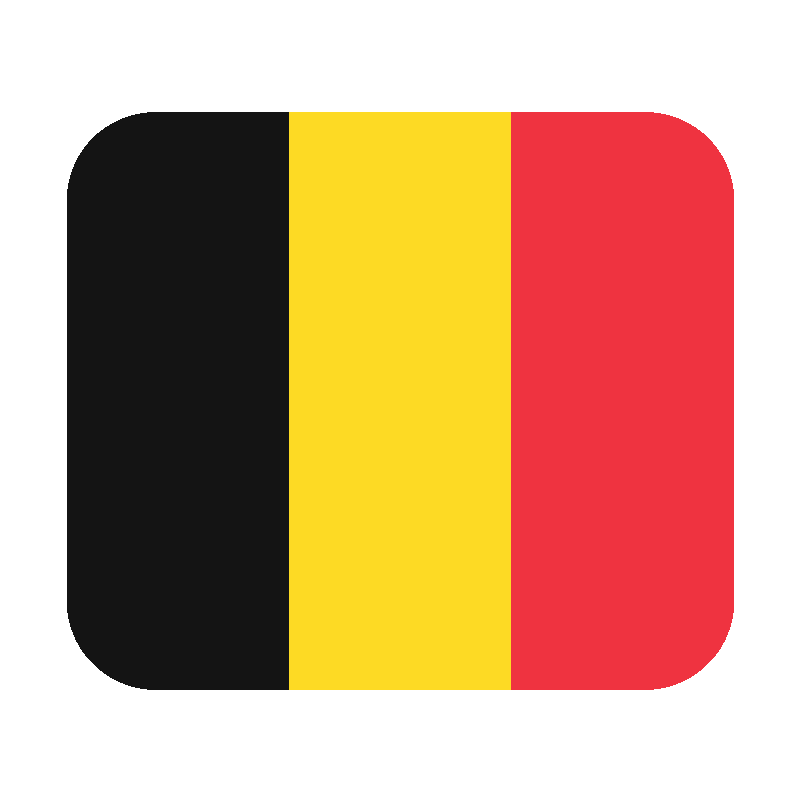 Sticker Flag: Belgium